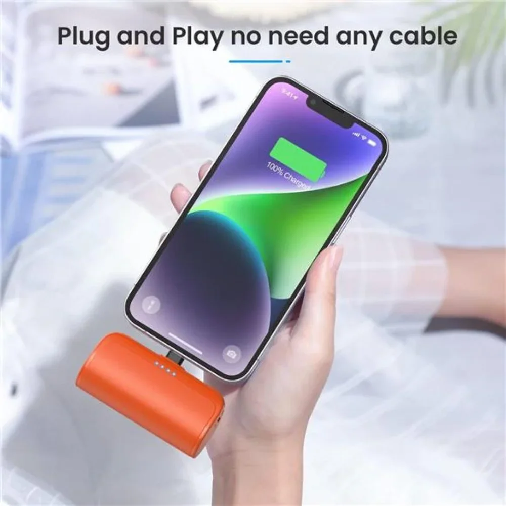 Mini Portable Charger Power Bank for iPhone,5200mAh Portable Phone Charger
